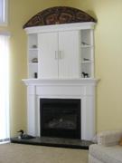 600 The Courtland Mantel Hearth with TV Cabinet Doors